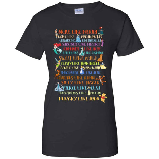 
	Disney Princess: Brave Like Merida, Noble Like Pocahontas T-Shirts, Hoodie, Tank