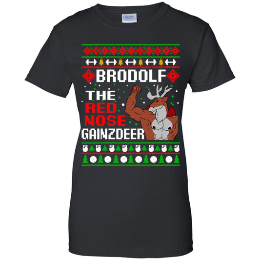 
	Brodolf The Red Nose Gainzdeer Christmas Sweater, T-Shirts, Hoodie