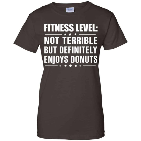 Fitness Level: Not Terrible But Definitely Enjoys Donuts Shirt, Hoodie, Tank
