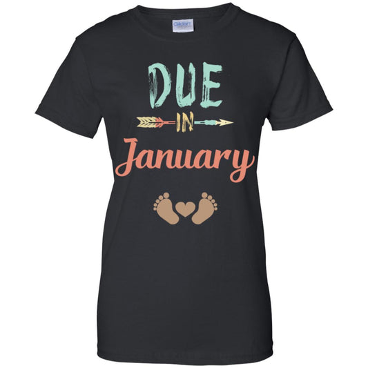 Due Date January Announcement Mommy Bump Pregnancy T-Shirts, Hoodie, Tank