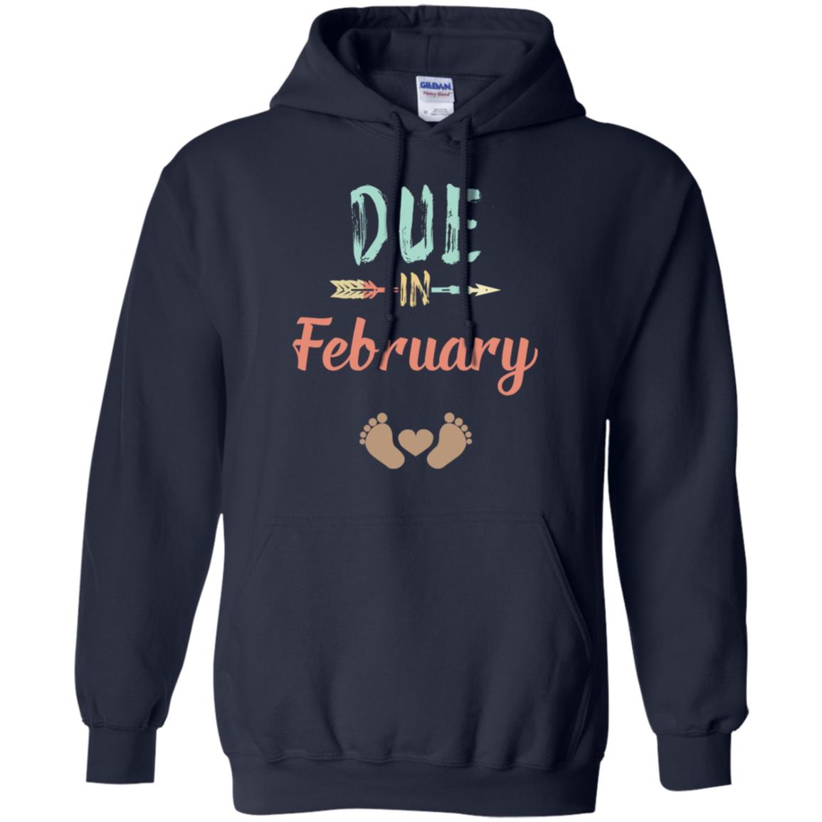 Due Date February Announcement Mommy Bump Pregnancy T-Shirts, Hoodie, Tank
