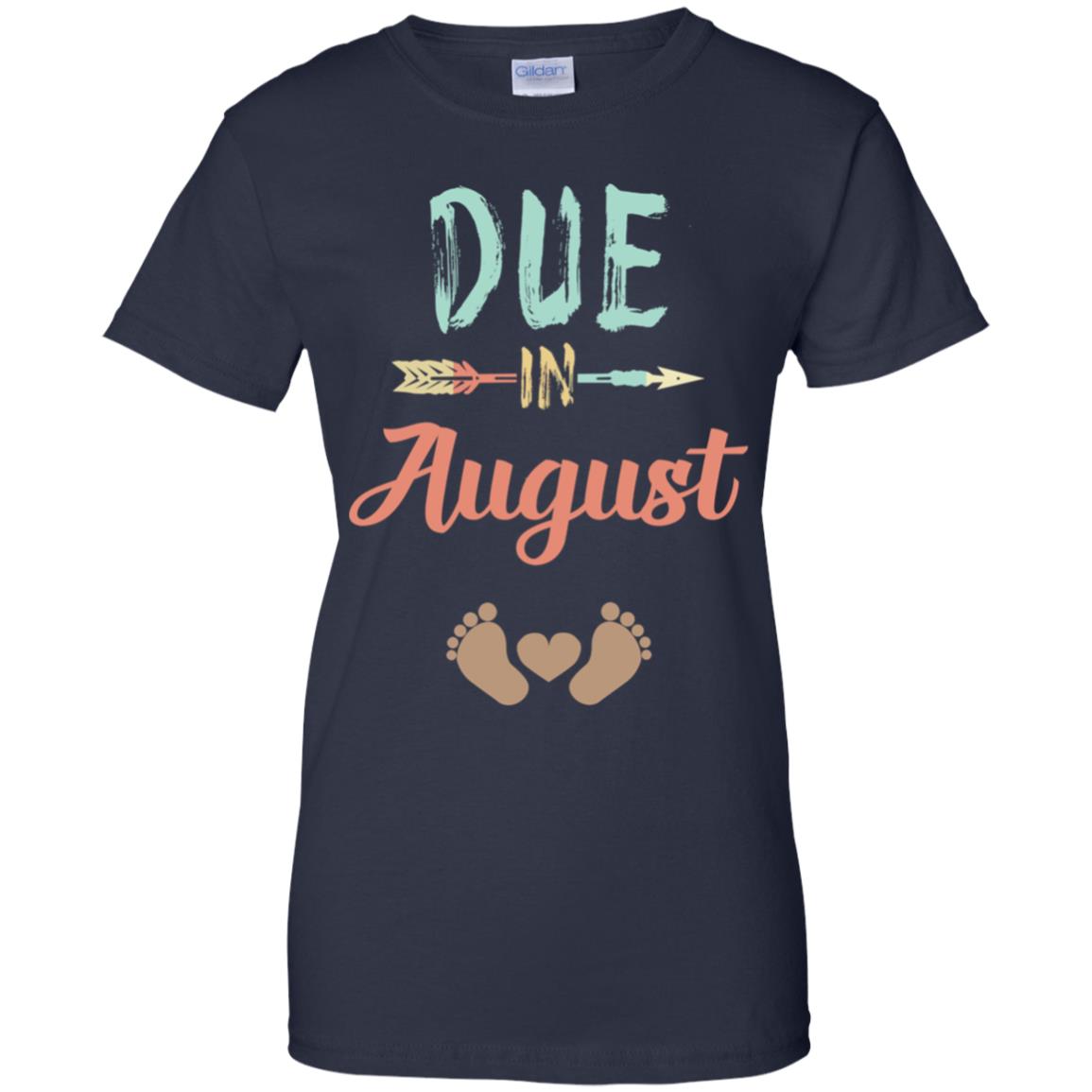 Due Date August Announcement Mommy Bump Pregnancy T-Shirts, Hoodie, Tank