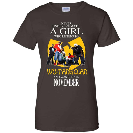 A Girl Who Listens To Wu-Tang Clan And Was Born In November T-Shirts, Hoodie, Tank