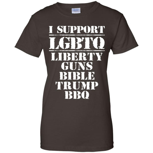 I Support LGBTQ Liberty Guns Bible Trump BBQ T-Shirts, Hoodie, Tank