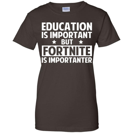 Education Is Important But Fortnite Is Importanter T-Shirts, Hoodie, Tank