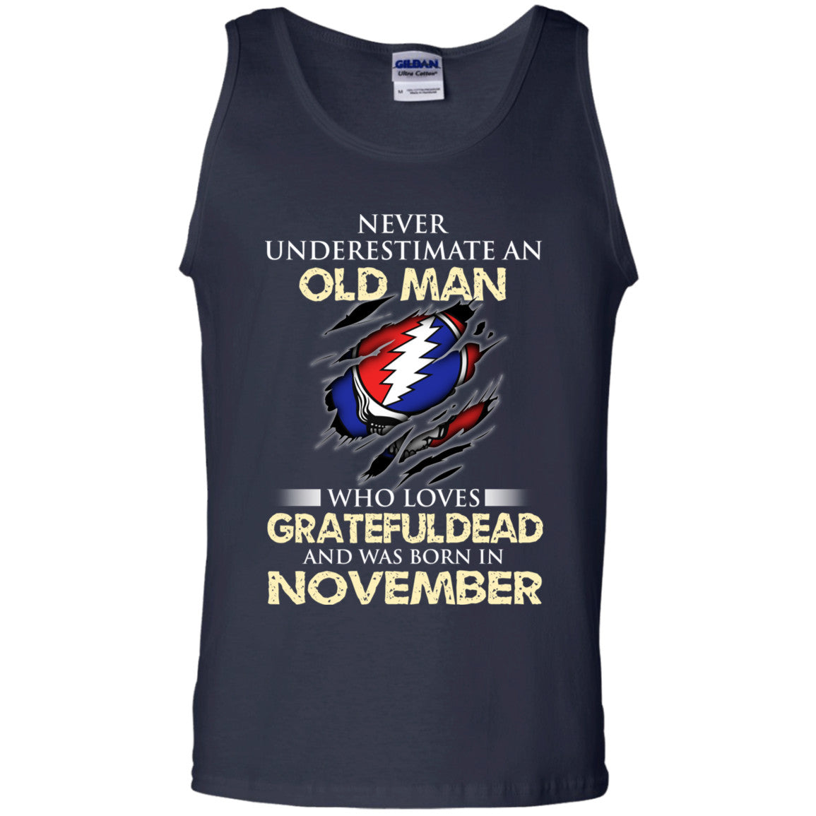 An Old Man Who Loves Grateful Dead And Was Born In November Shirt, Hoodie, Tank