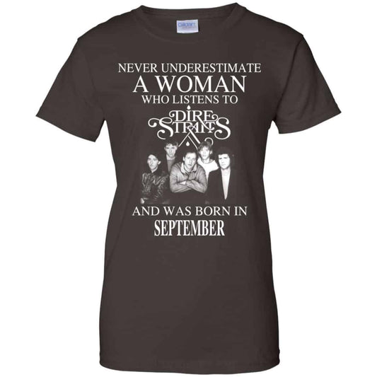 A Woman Who Listens To Dire Straits And Was Born In September T-Shirts, Hoodie, Tank