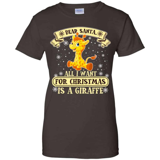 Dear Santa All I Want For Christmas Is A Giraffe T-Shirts, Hoodie, Sweater