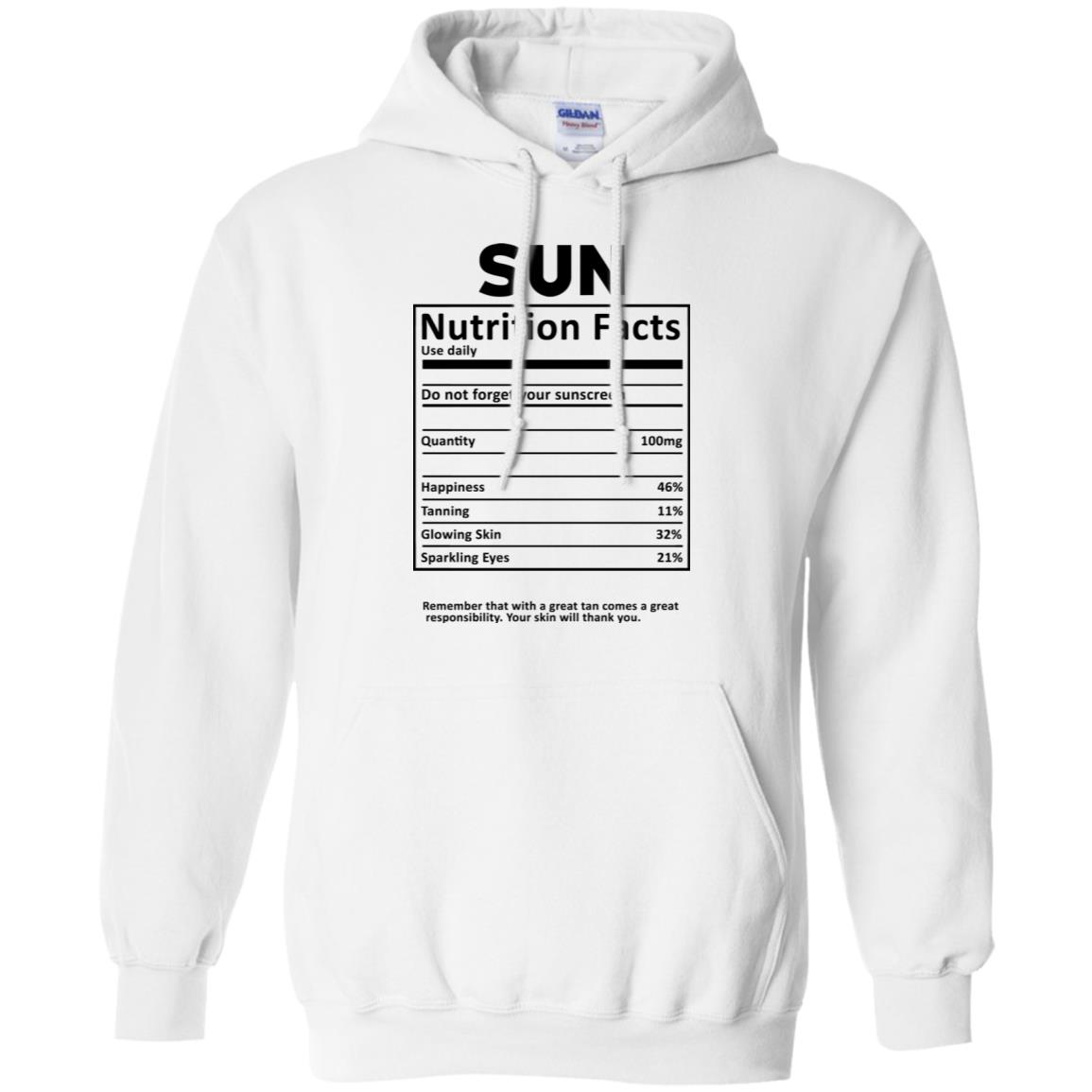Sun Nutrition Facts T-Shirts, Hoodie, Tank