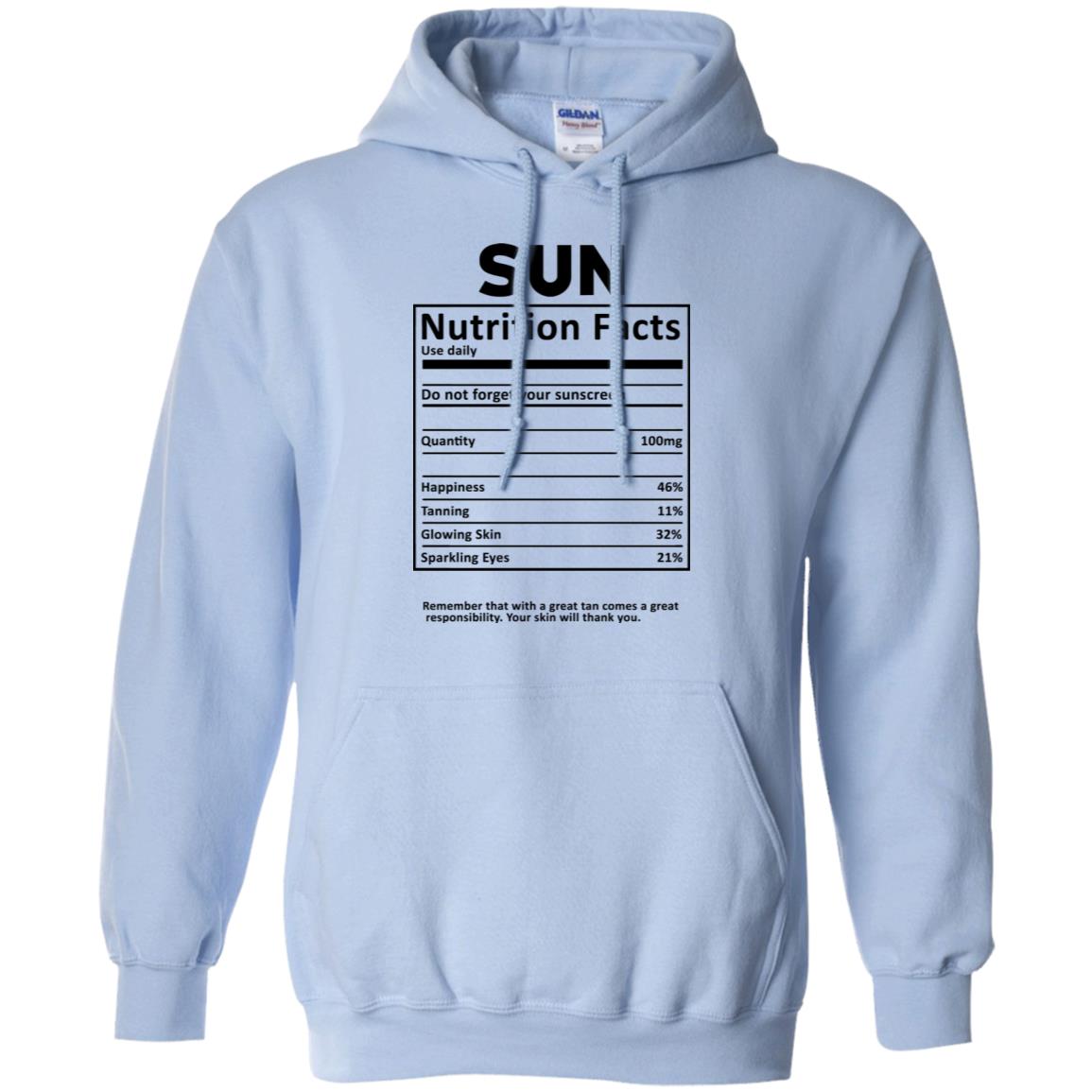 Sun Nutrition Facts T-Shirts, Hoodie, Tank