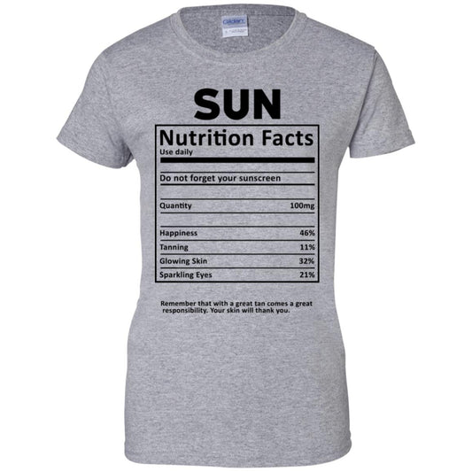 Sun Nutrition Facts T-Shirts, Hoodie, Tank