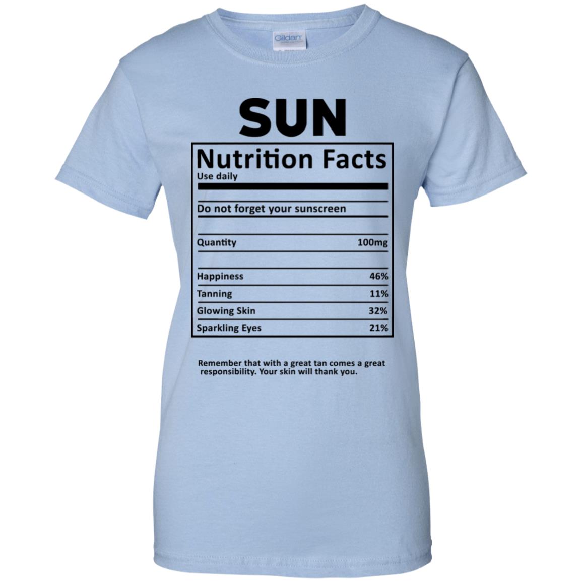 
	Sun Nutrition Facts T-Shirts, Hoodie, Tank