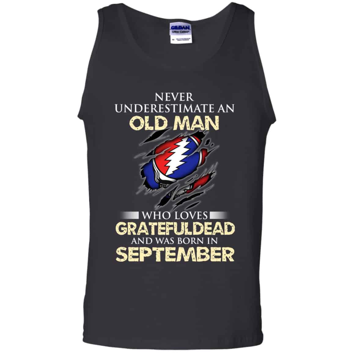 An Old Man Who Loves Grateful Dead And Was Born In September Shirt, Hoodie, Tank