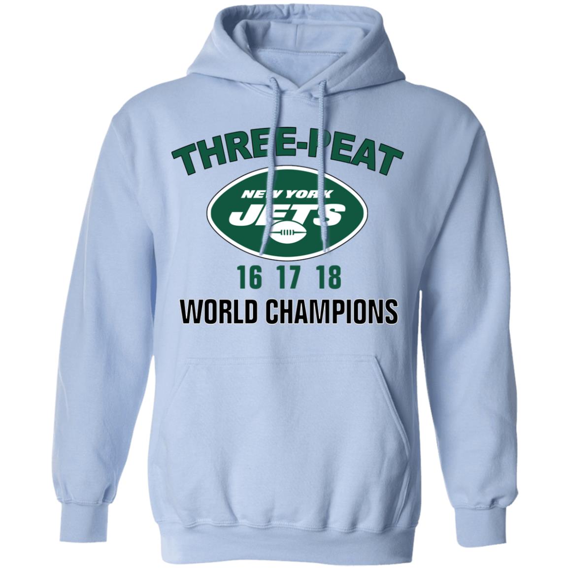 New York Jets Three Peat 16 17 18 World Champions Shirt, Hoodie, Tank