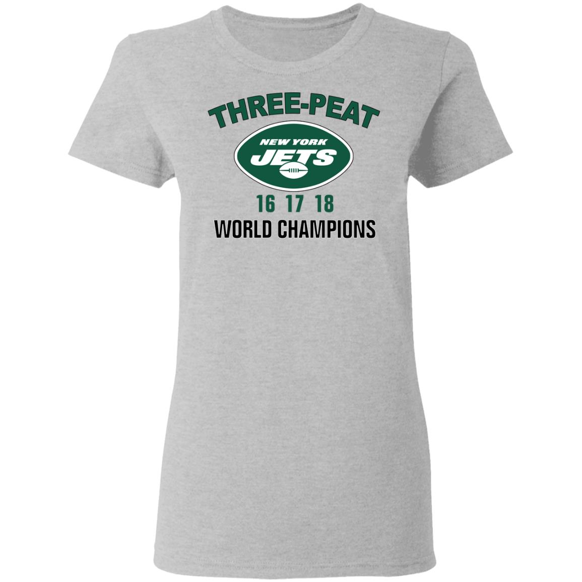 New York Jets Three Peat 16 17 18 World Champions Shirt, Hoodie, Tank