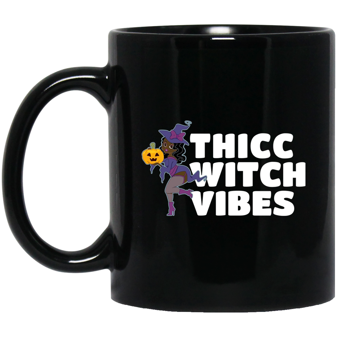 
	Thicc Witch Vibes Funny Bbw Redhead Witch Halloween Mug