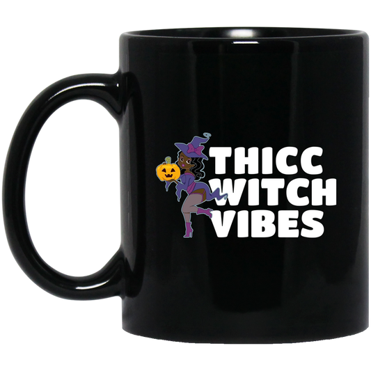 
	Thicc Witch Vibes Funny Bbw Redhead Witch Halloween Mug