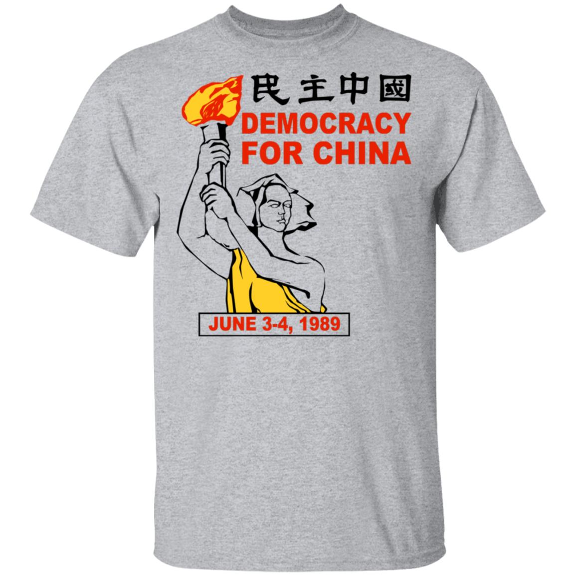 Democracy For China June 3-4 1989 Shirt, Hoodie, Tank
