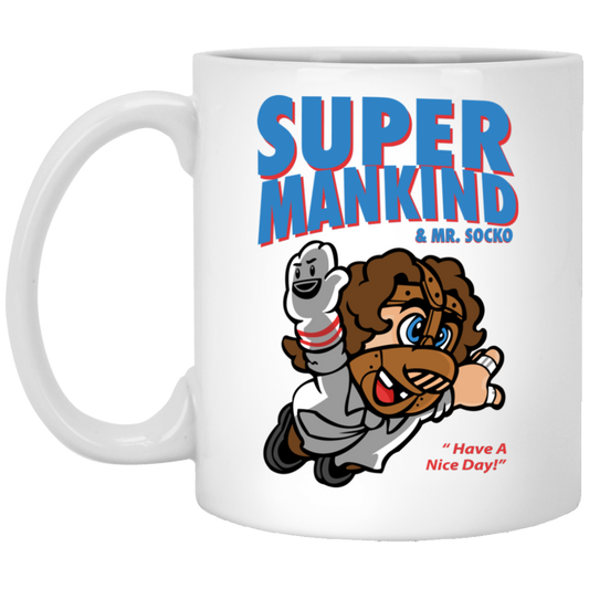 
	Super Mankind & Mr Socko Have A Nice Day Mug