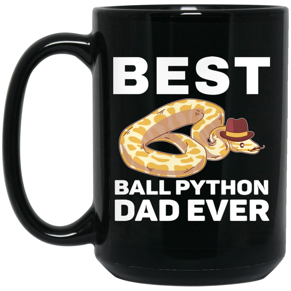 
	Best Ball Python Dad Beard Mustache Pet Snake Mug