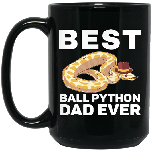 
	Best Ball Python Dad Beard Mustache Pet Snake Mug