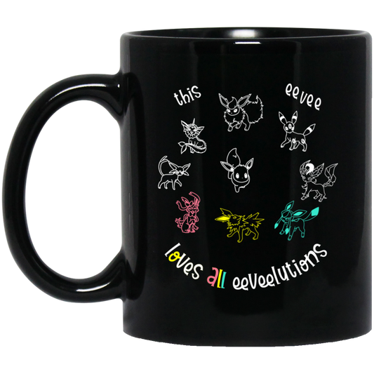 
	This Eevee Loves All Eeveelutions Pokemon Mug