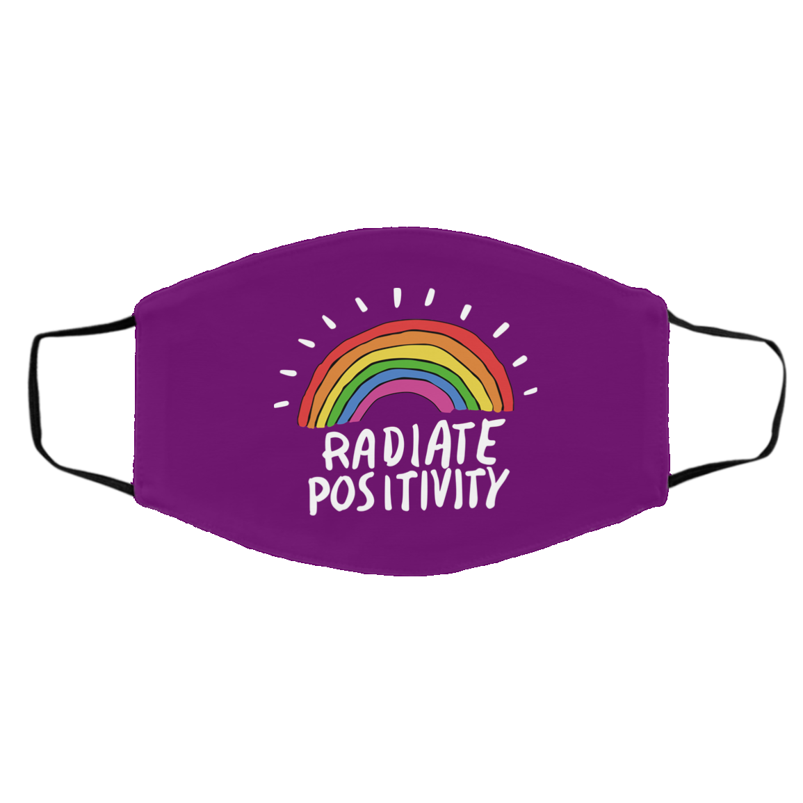 Radiate Positivity Rainbow Face Mask
