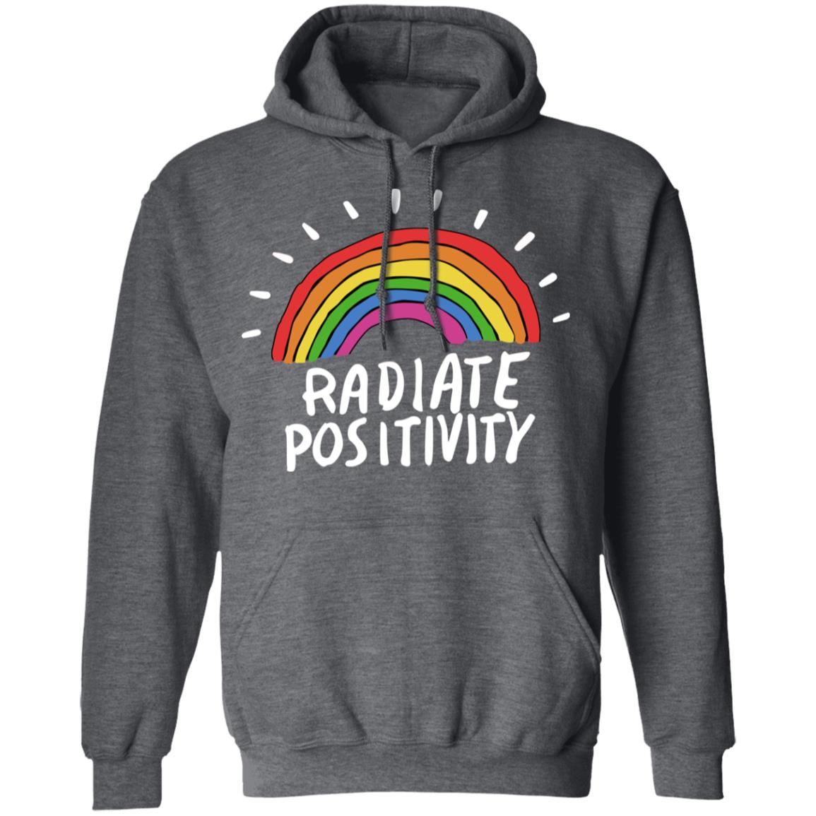 Radiate Positivity Rainbow Shirt, Hoodie, Tank