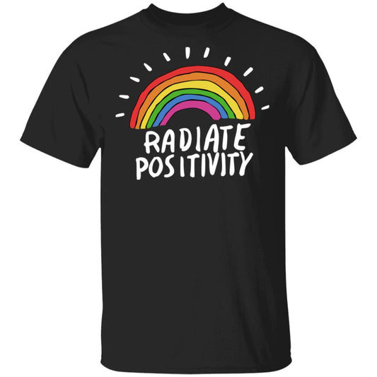 Radiate Positivity Rainbow Shirt, Hoodie, Tank