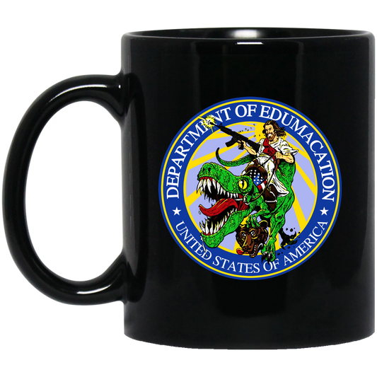 Department Of Edumacation United States Of America T-Rex Jesus Mug