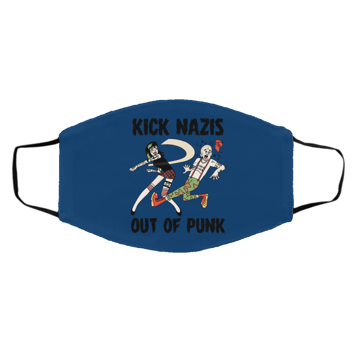 Kick Nazis Out Of Punk Face Mask