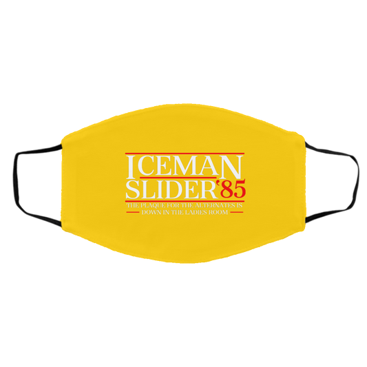 
	Danger Zone Iceman Slider 85′ The Plaque For The Alternates Is Down In The Ladies Room Face Mask
