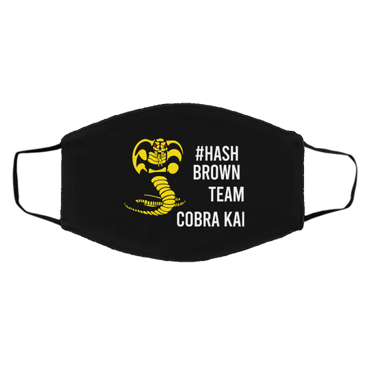 #Hash Brown Team Cobra Kai Face Mask