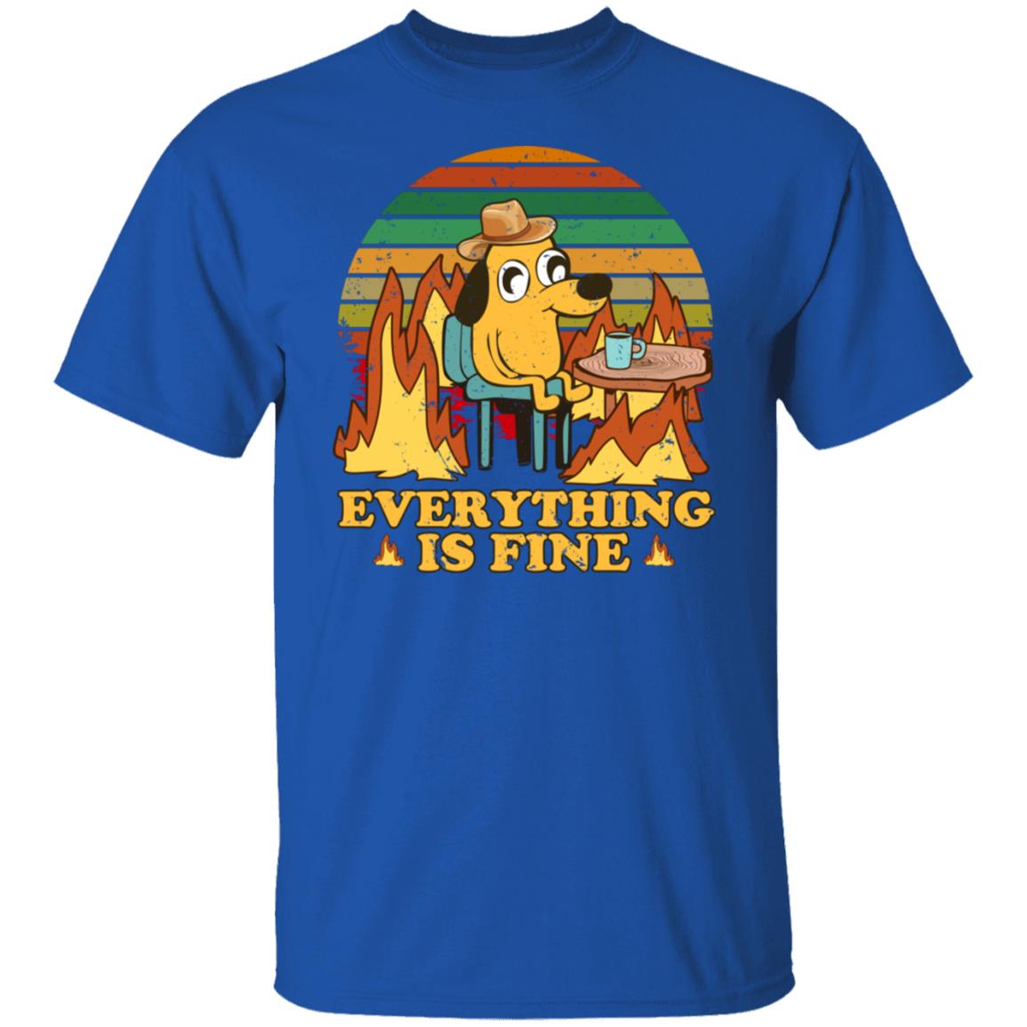 Everything Is Fine Dog Internet Meme Burning San Francisco Shirt, Hoodie, Tank