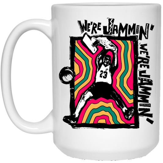 We’re Jammin’ Bob Marley Michael Jordan 23 Mug