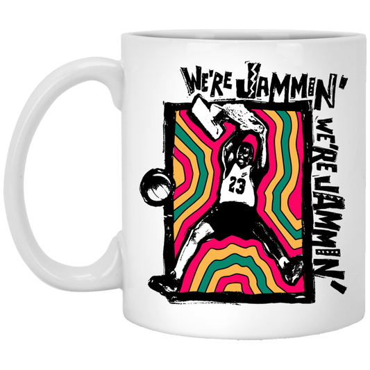 
	We’re Jammin’ Bob Marley Michael Jordan 23 Mug