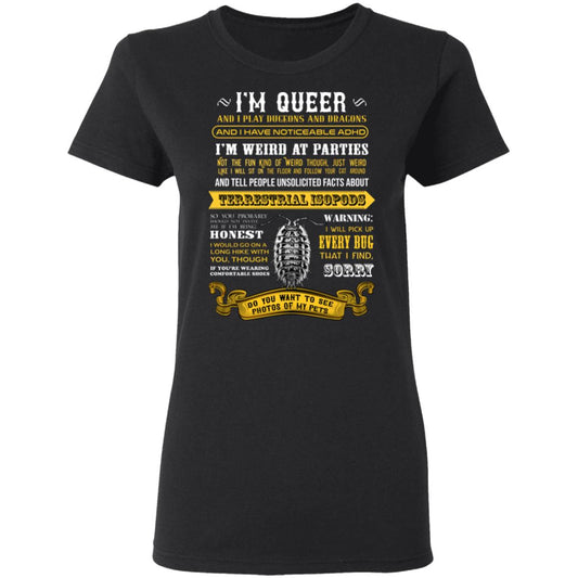 I’m Queer And I Play Dungeons And Dragons Have Noticeable Adhd Shirt, Hoodie, Tank