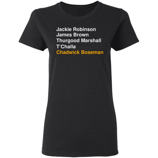 Jackie Robinson James Brown Thurgood Marshall T’Challa Chadwick Boseman Shirt, Hoodie, Tank