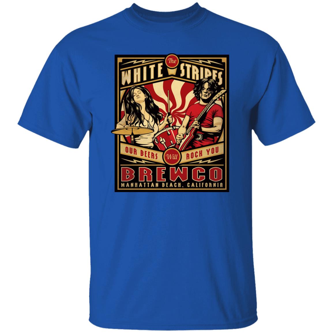 The Brewco White Stripes Our Beers Will Rock You Shirt, Hoodie, Tank