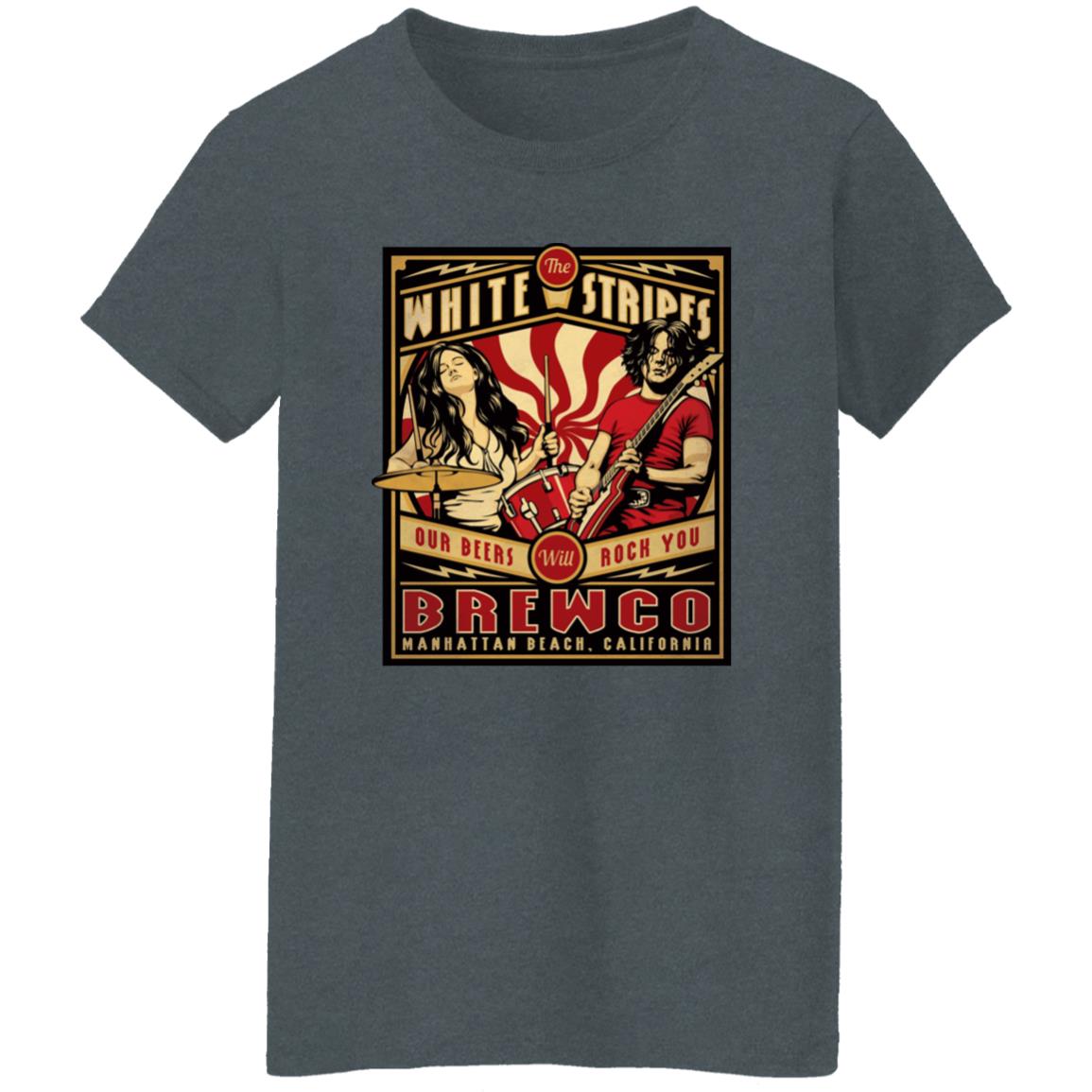 The Brewco White Stripes Our Beers Will Rock You Shirt, Hoodie, Tank