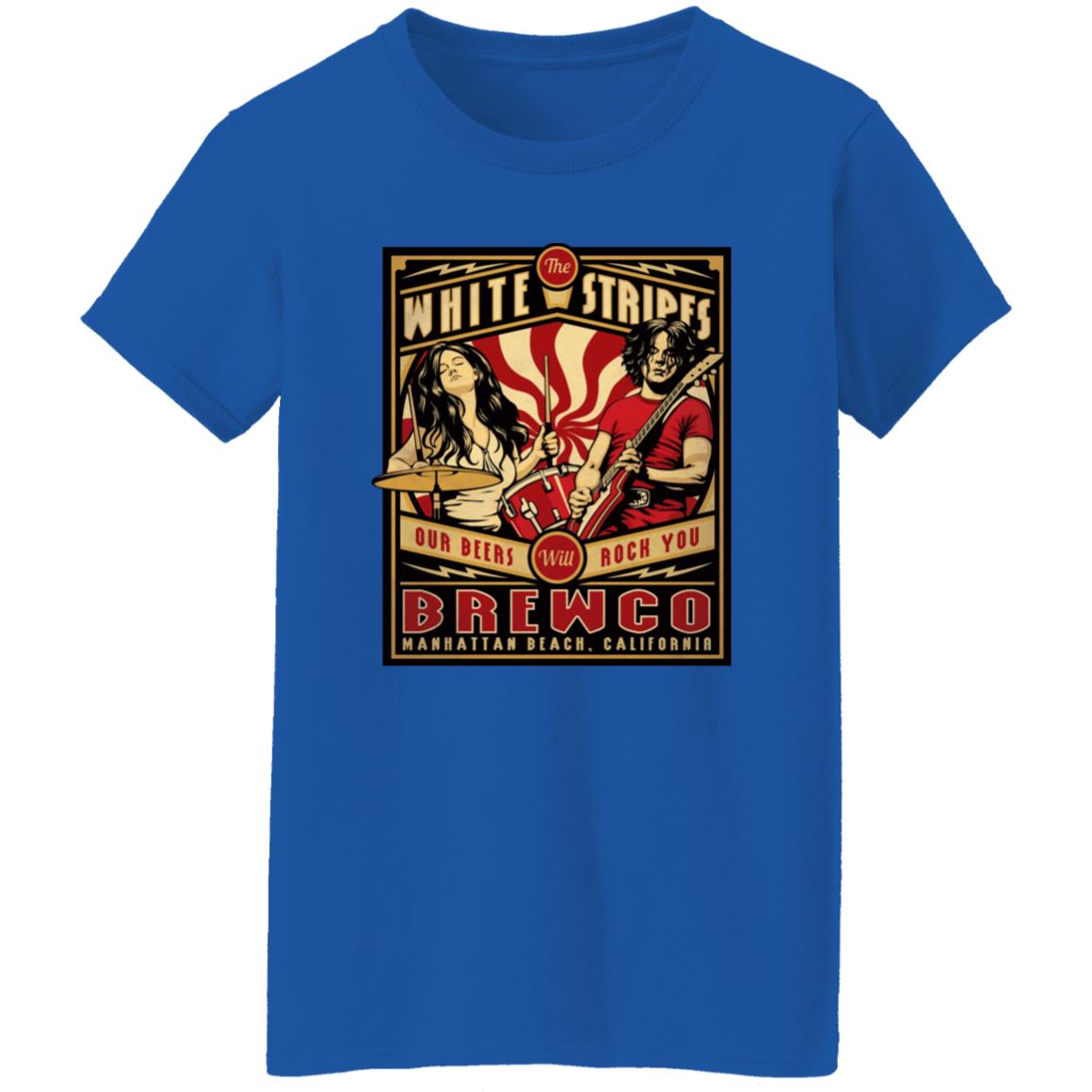 The Brewco White Stripes Our Beers Will Rock You Shirt, Hoodie, Tank