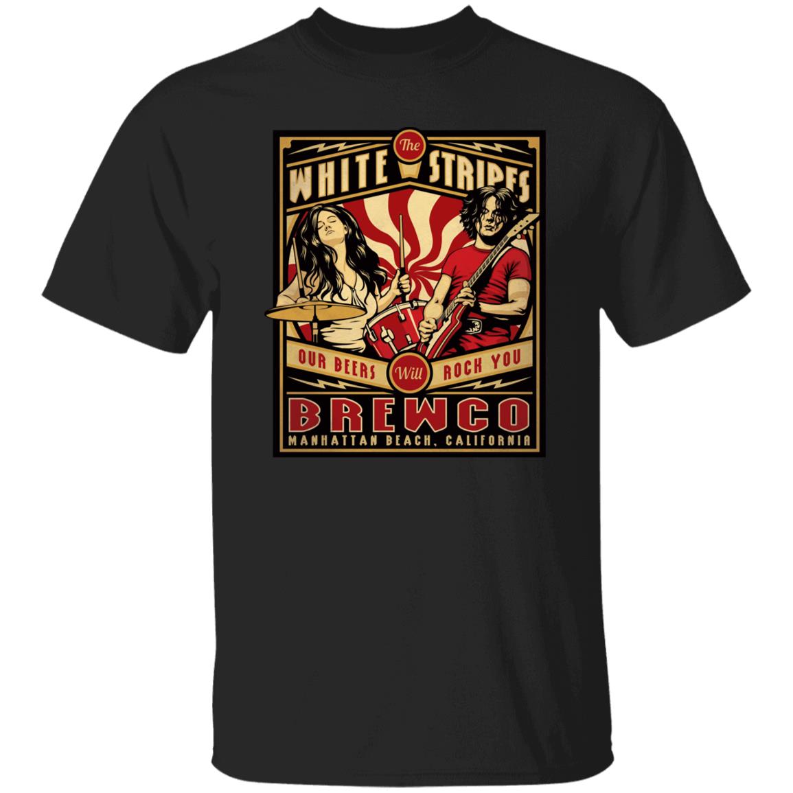 The Brewco White Stripes Our Beers Will Rock You Shirt, Hoodie, Tank