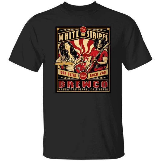 The Brewco White Stripes Our Beers Will Rock You Shirt, Hoodie, Tank