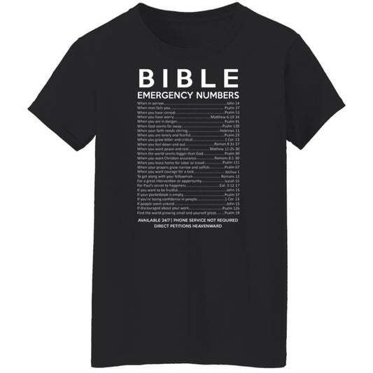 Bible Emergency Numbers Shirt, Hoodie, Tank