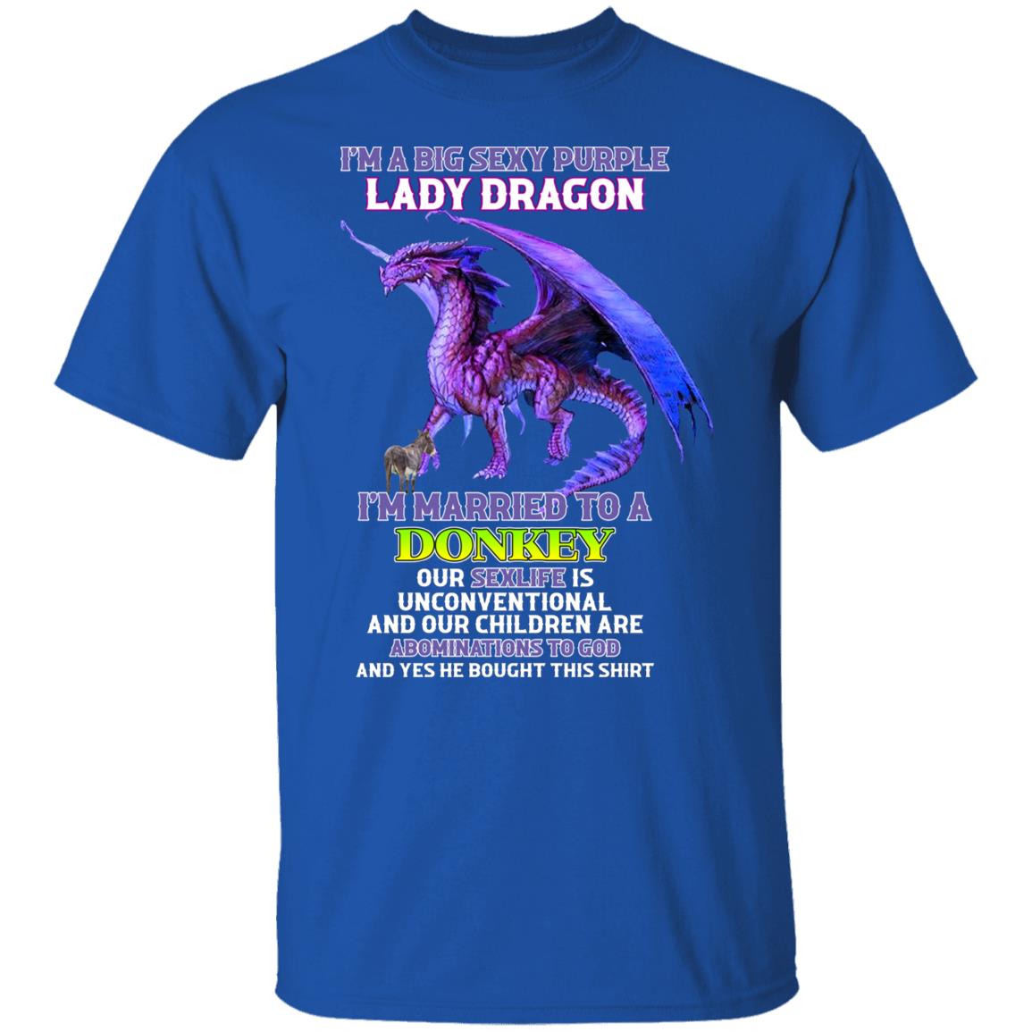 I’m A Big Sexy Purple Lady Dragon I’m Married To A Donkey Shirt, Hoodie, Tank