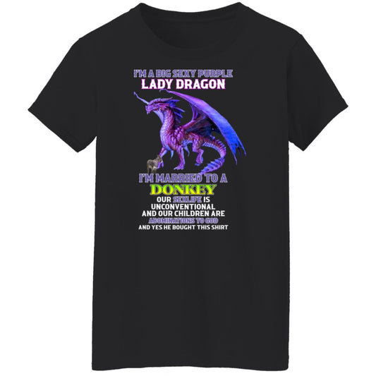 
	I’m A Big Sexy Purple Lady Dragon I’m Married To A Donkey Shirt, Hoodie, Tank
