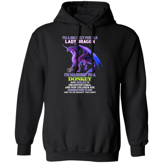 I’m A Big Sexy Purple Lady Dragon I’m Married To A Donkey Shirt, Hoodie, Tank