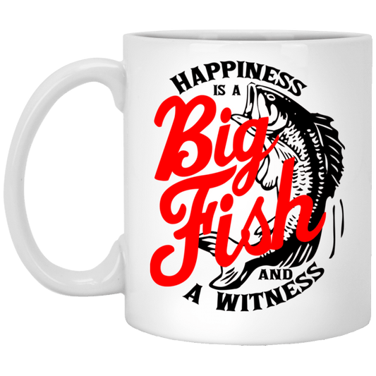Happiness Is A Big Fish And A Witness Mug