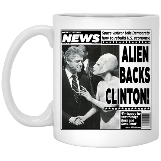 
	Vintage World News Alien Backs Clinton Mug