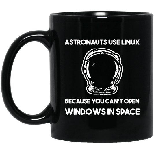 Astronauts Use Linux Because You Can’t Open Windows In Space Mug